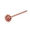 Little Flower Shaped Silver Straight Nose Stud NSKA-762